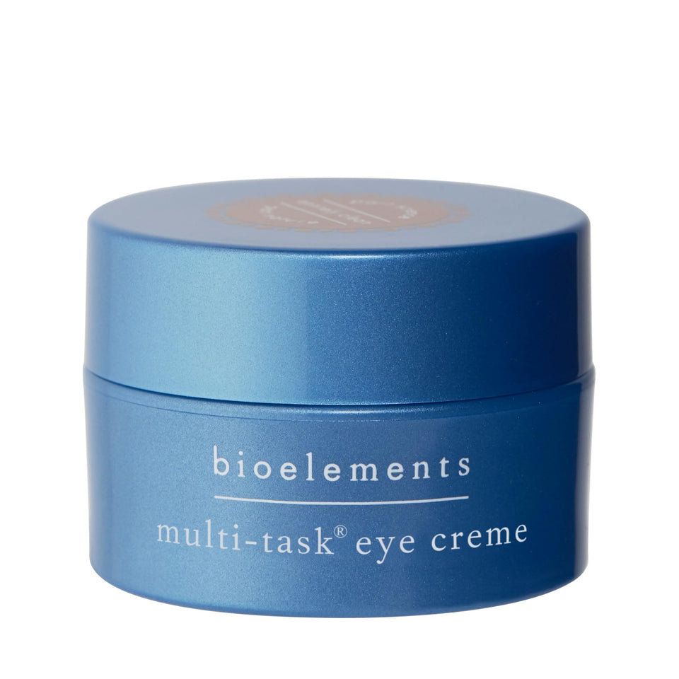 Bioelements jar front view showing label and compact packaging for easy storage