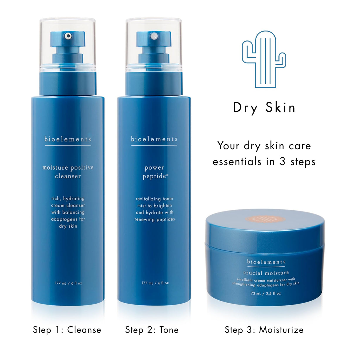 Bioelements bottle on bathroom counter suggesting daily routine convenience