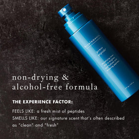 Bioelements bottle in hand for scale and easy travel-friendly benefit