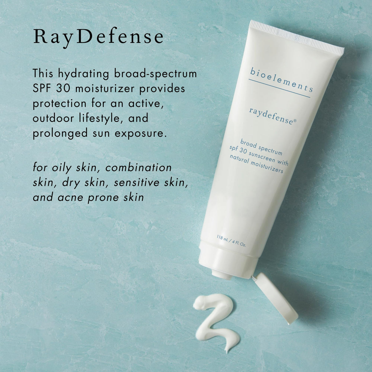 Bioelements RayDefense texture closeup revealing lightweight, non greasy moisturizer feel