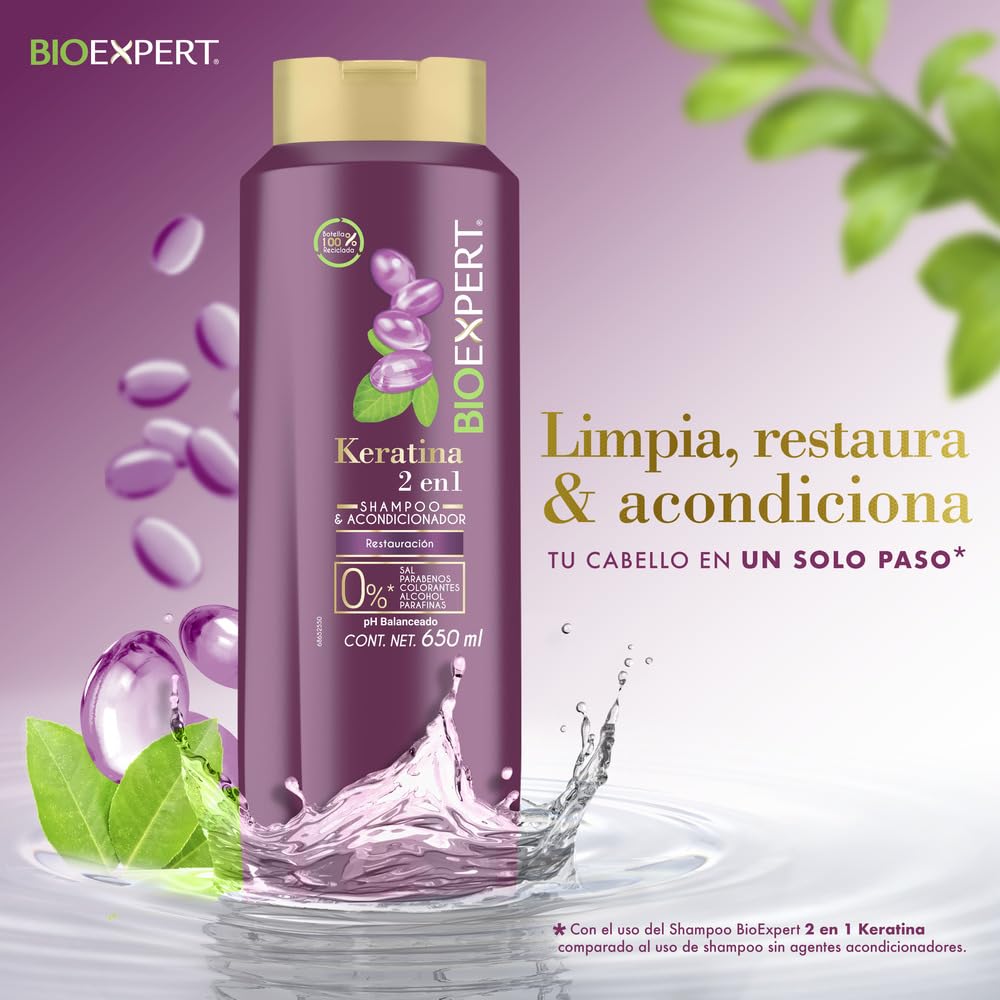 Bioexpert back label showcasing ingredients and natural-origin percentage