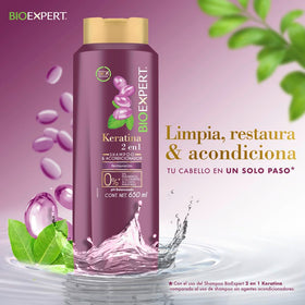Bioexpert back label showcasing ingredients and natural-origin percentage
