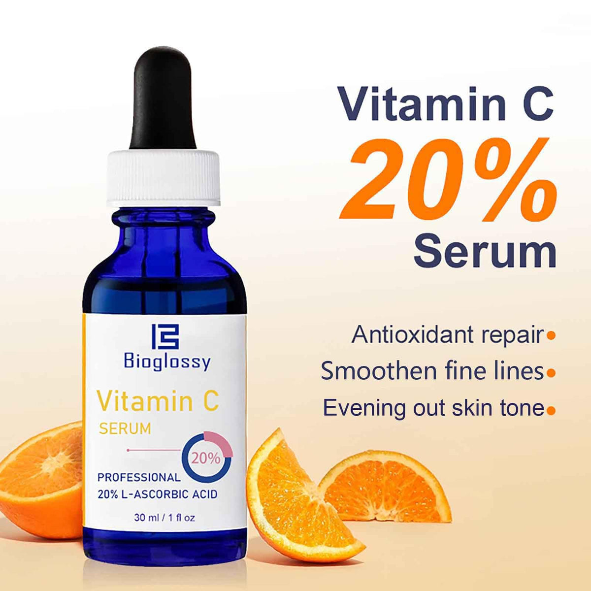 Bioglossy applying serum to face with dropper for easy morning use