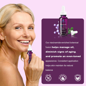 Bioglossy application on hand demonstrating easy absorption and smooth finish benefit