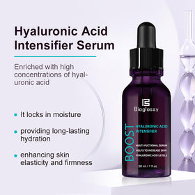 Bioglossy dropper dispensing a clear serum highlighting precise dosing benefit