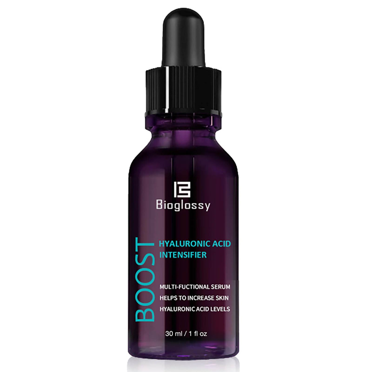 Bioglossy front bottle showing label and 30ml sizing with hydration benefit