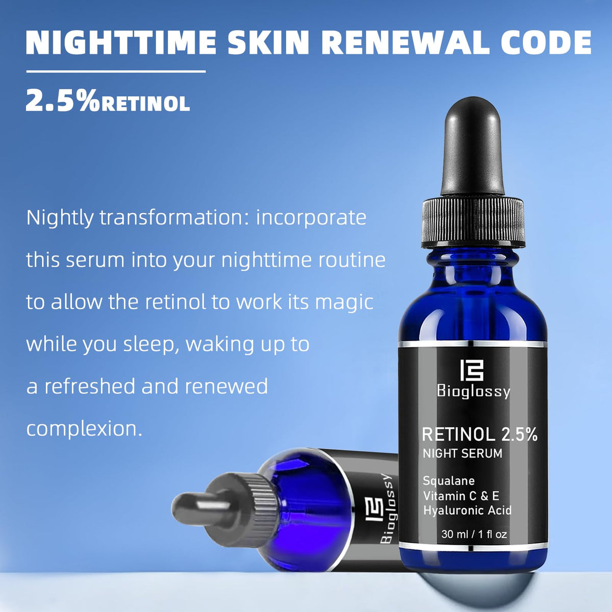 Bioglossy hand applying serum demonstrating easy absorption and moisture