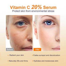 Bioglossy skin before and after absorption showing smoother appearance