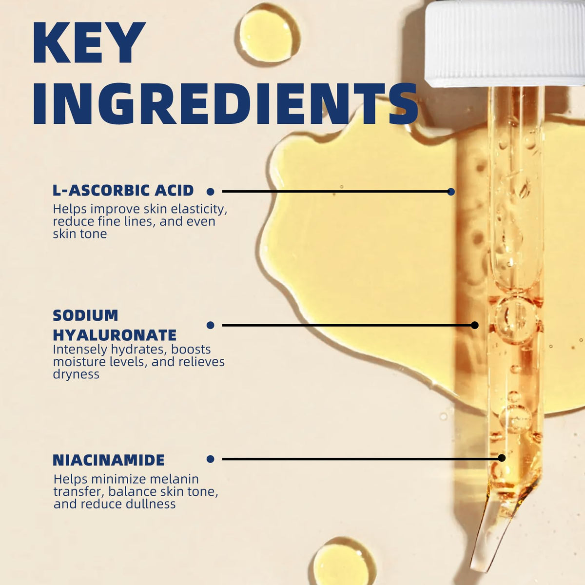 Bioglossy pouring serum onto hand illustrating lightweight spreadability