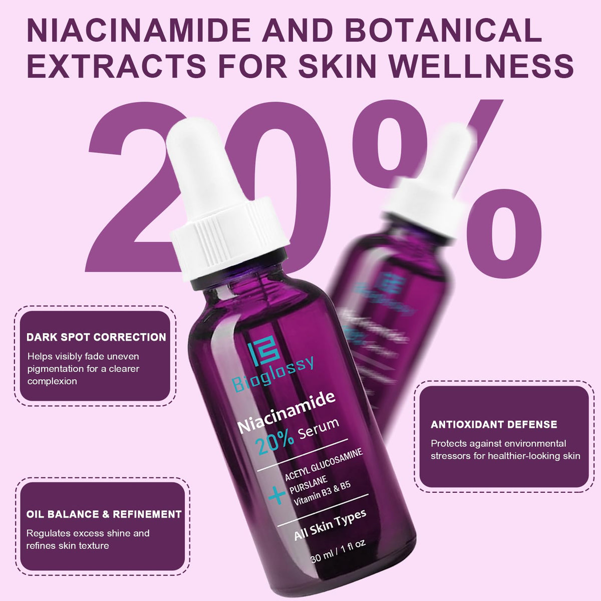 Bioglossy serum texture on skin showing lightweight, fast-absorbing hydration benefit