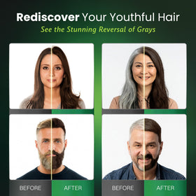 BIOGREEN ROOTS applied to wet hair demonstrating easy at-home coloring