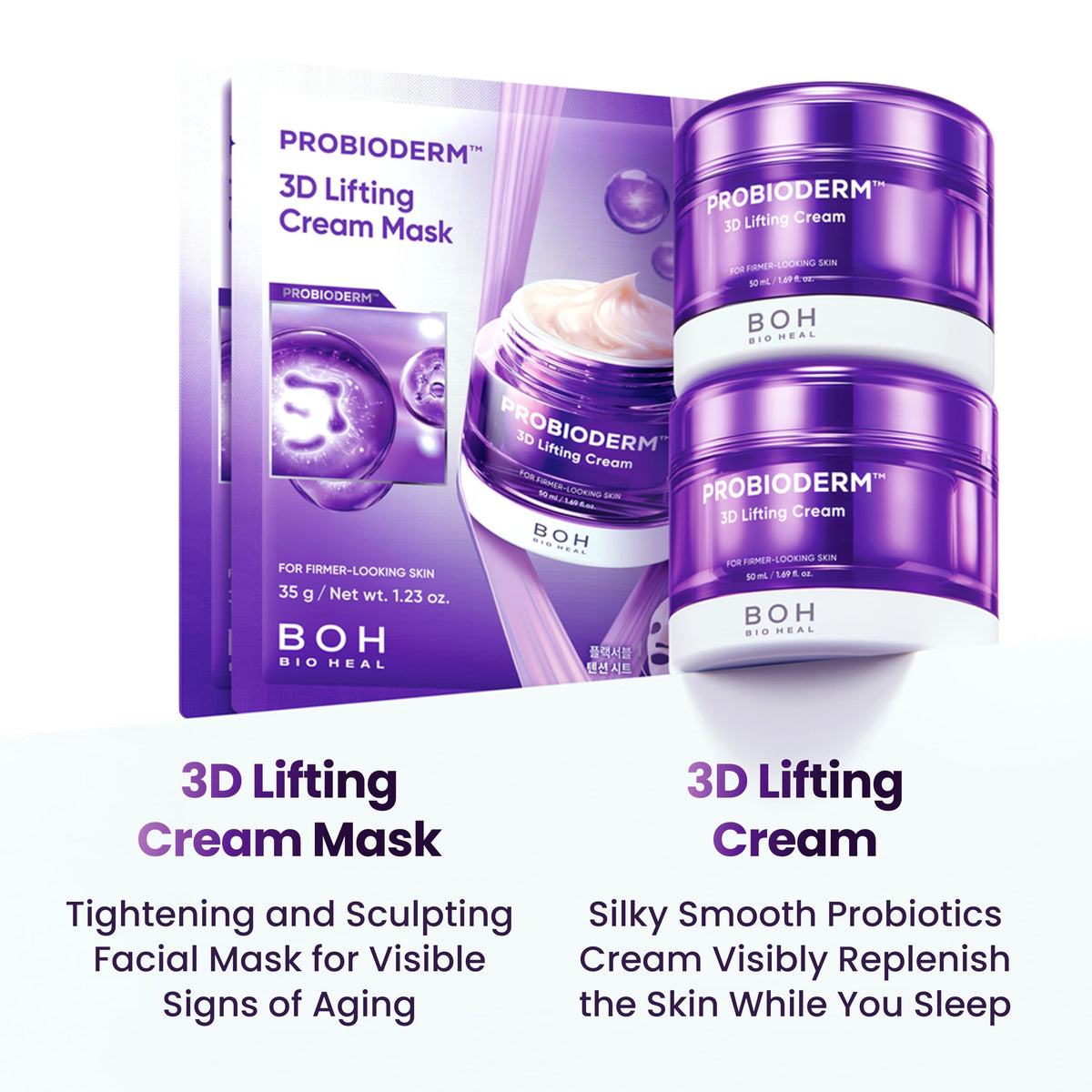 BIOHEAL BOH cream being applied to cheek showing smoothing and quick absorption
