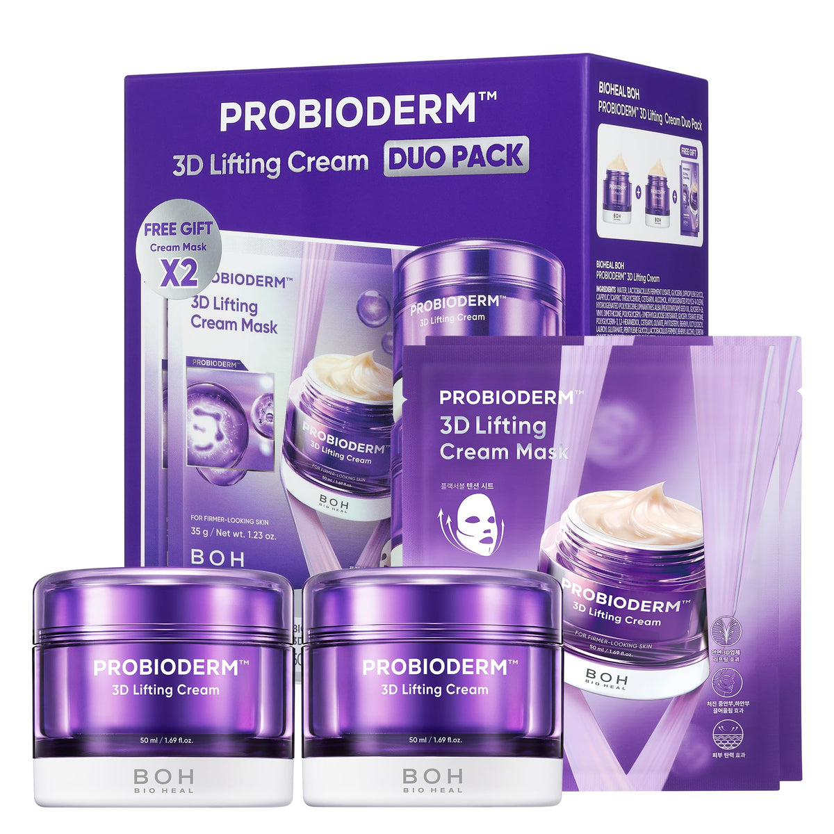 BIOHEAL BOH front packaging showing the full lifting set and premium presentation