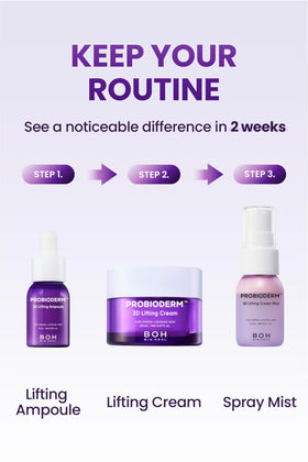 BIOHEAL BOH used in bathroom routine demonstrating daily firming benefit