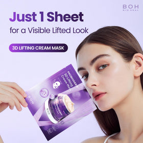 BIOHEAL BOH open sheet beside rich cream essence illustrating nourishing hydration