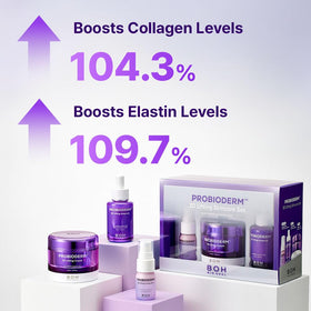 BIOHEAL BOH set held in hand showing compact travel size and routine convenience