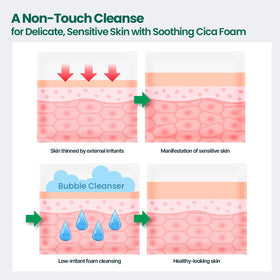BIOHEAL BOH pump dispensing foam quickly for no-rub application benefit
