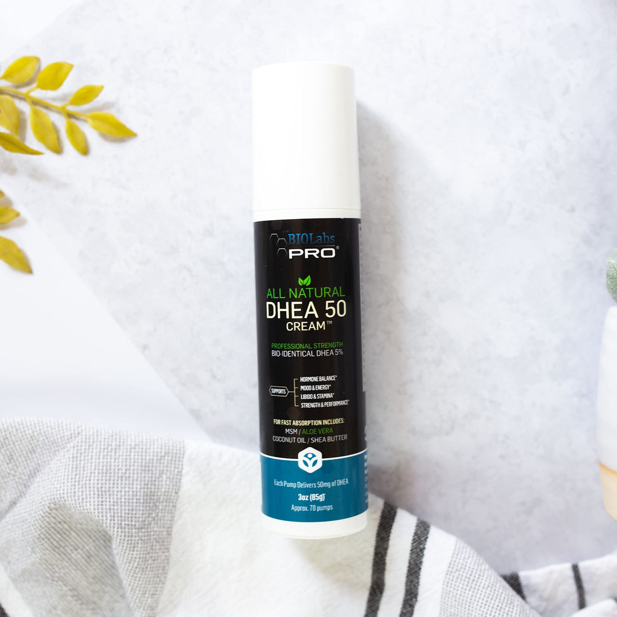 BIOLABS PRO cream applied to skin demonstrating easy daily use