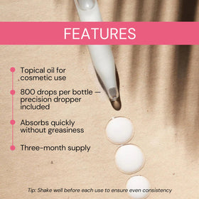 BIOLABS PRO oil texture on skin demonstrating smooth absorption and gentle feel