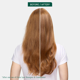 Biolage Color Last back label close-up listing ingredients and directions benefit