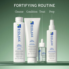 Biolage bottle placed on bathroom shelf showing routine integration benefit
