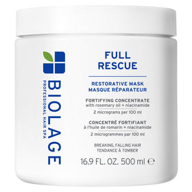 Biolage mask front packaging showing product and fuller-looking results