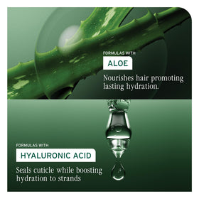 Biolage before and after hair showing improved smoothness and shine