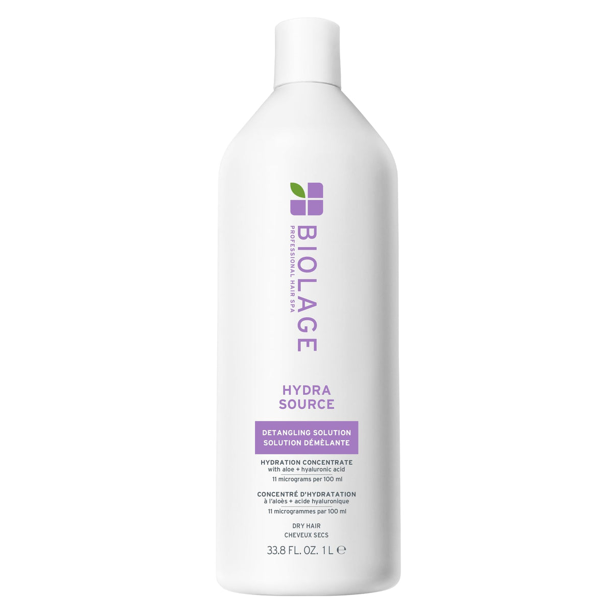 Biolage bottle front packaging showing product benefits and brand