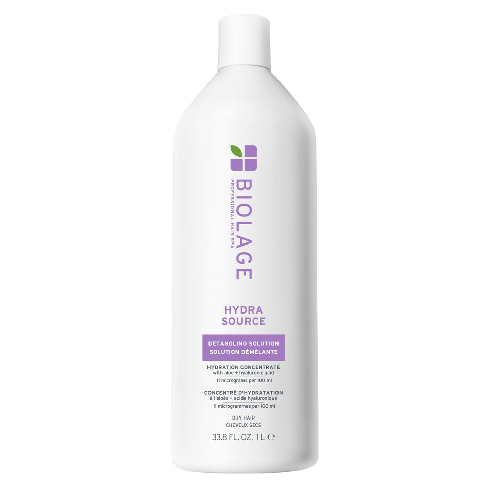 Biolage bottle front packaging showing product benefits and brand