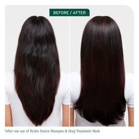 Biolage pouch close-up highlighting label and eco-friendly benefit