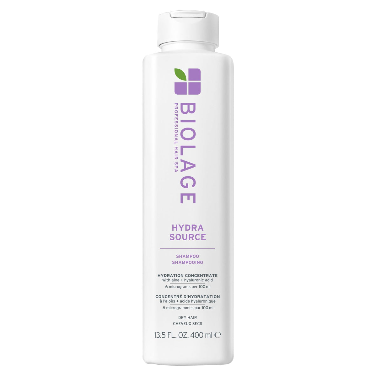 Biolage front bottle showing clean design and recycled packaging benefit