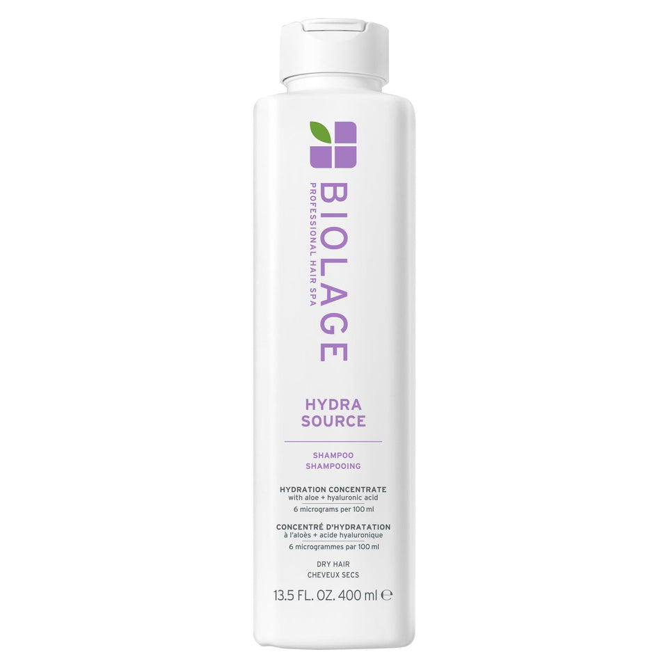 Biolage front bottle showing clean design and recycled packaging benefit