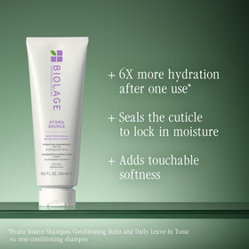 Biolage texture close-up of jelly-like balm showing spreadable hydration