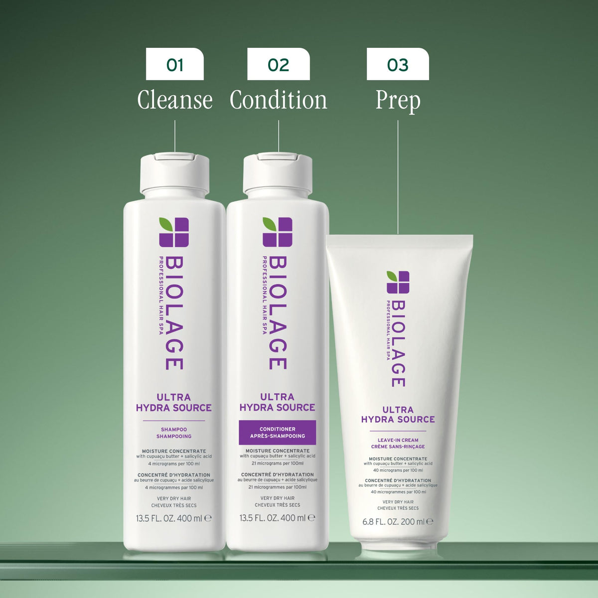 Biolage label close-up showing botanical ingredients and transparency benefit