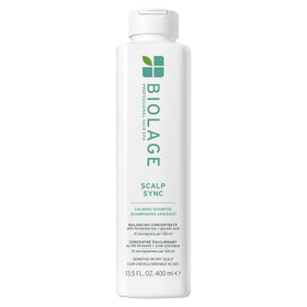 Biolage bottle front packaging showing calming shampoo and benefits