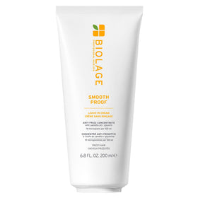 Biolage front packaging showing the leave-in cream and clear benefit of frizz control