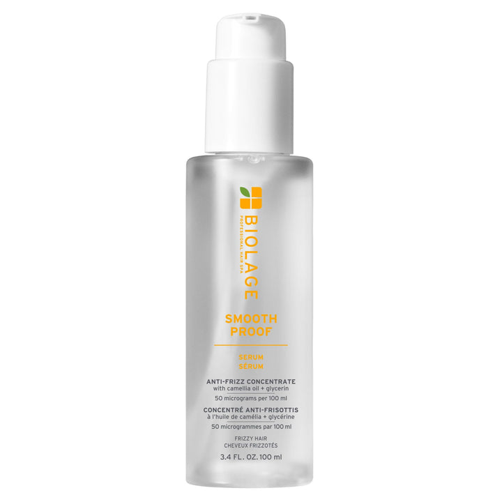 Biolage front packaging showing serum bottle and sleek label for easy identification and trust