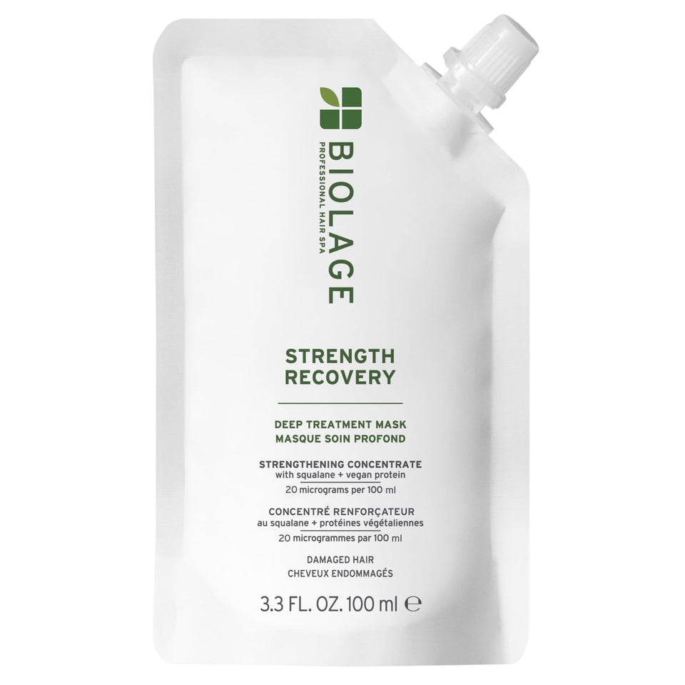 Biolage product front packaging showing label and benefits