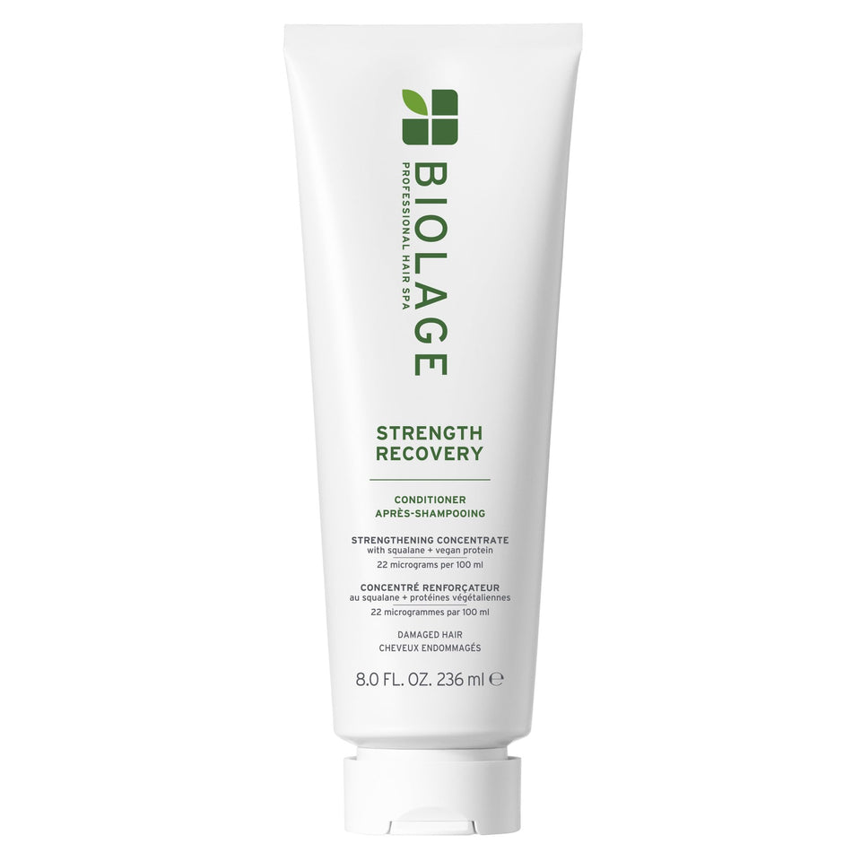Biolage front packaging showing bottle and benefits