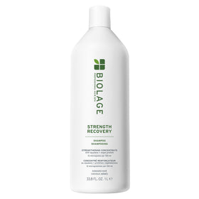 Biolage front packaging shows product and benefits for stronger hair