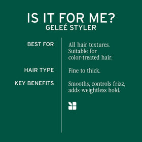 Biolage in-hand application smoothing hair, shows frizz control and styling ease