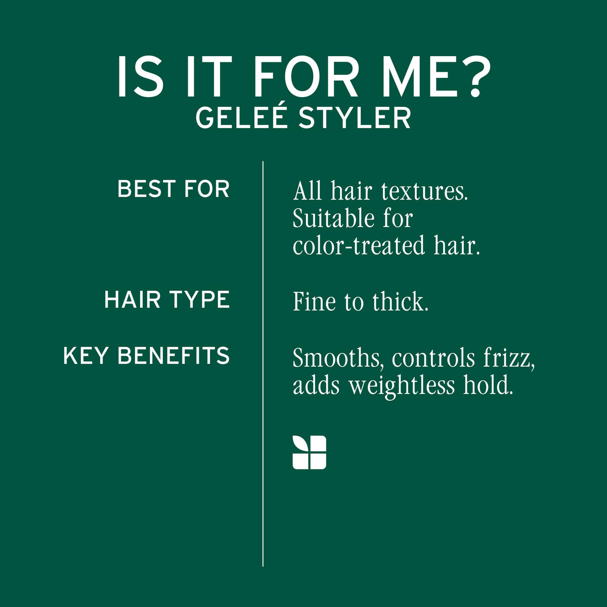Biolage in use on damp hair demonstrating frizz control and natural movement benefits