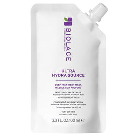 Biolage front packaging showing hydrating mask and benefits