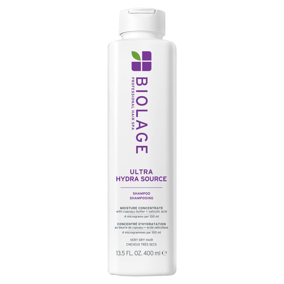 Biolage bottle front packaging showing product benefits and brand trust