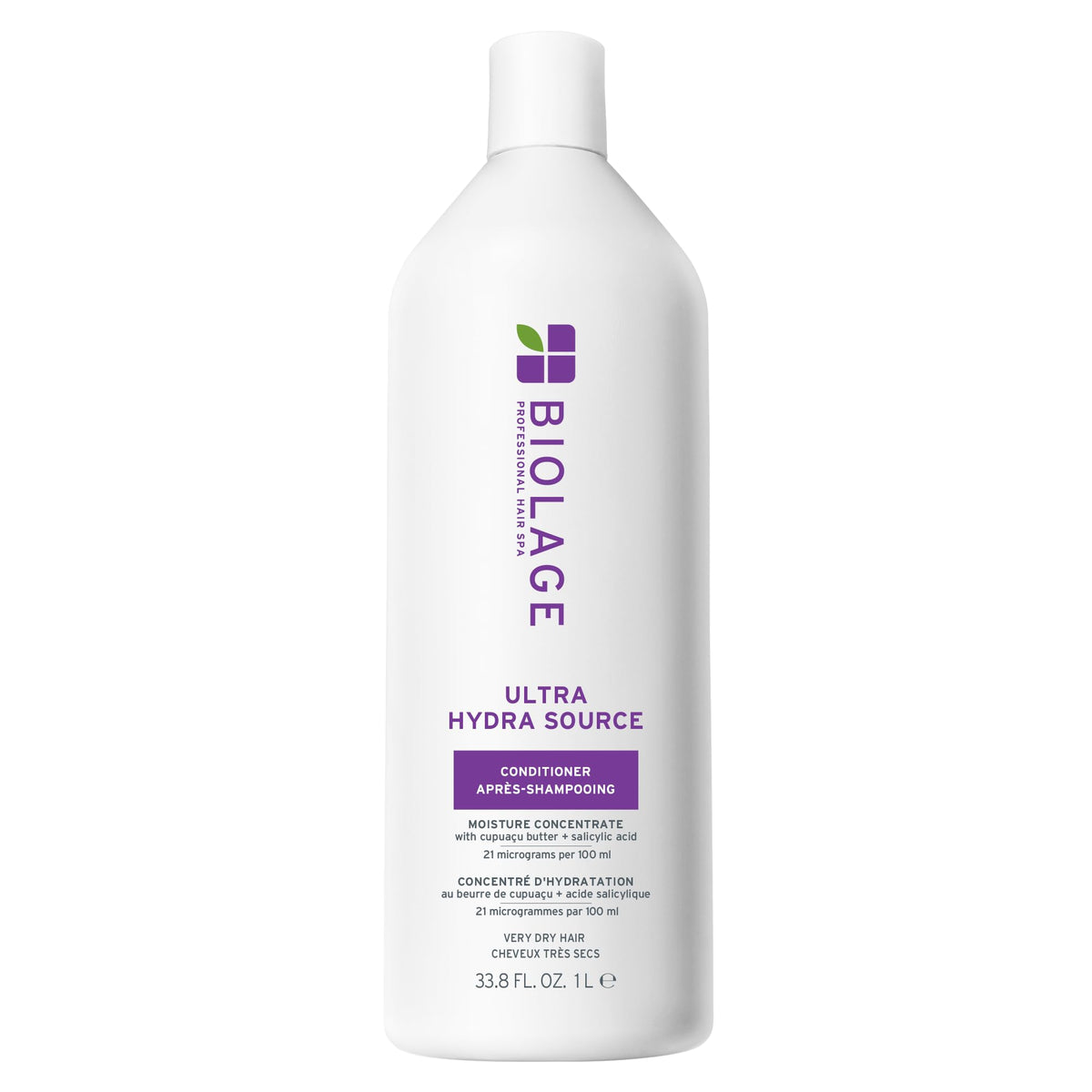 Biolage front packaging showing full 33.8 fl oz bottle and benefits