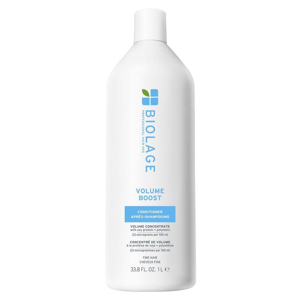 Biolage front bottle showing volume boost conditioner and benefits