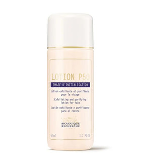 Biologique Recherche travel bottle front view showing label and compact size benefit