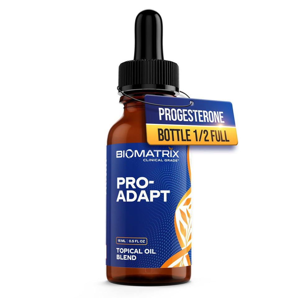 BioMatrix front packaging amber glass bottle showing label and benefits