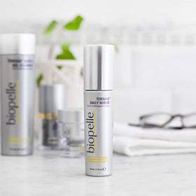 biopelle tensage dropper texture closeup revealing serum clarity and hydrating consistency