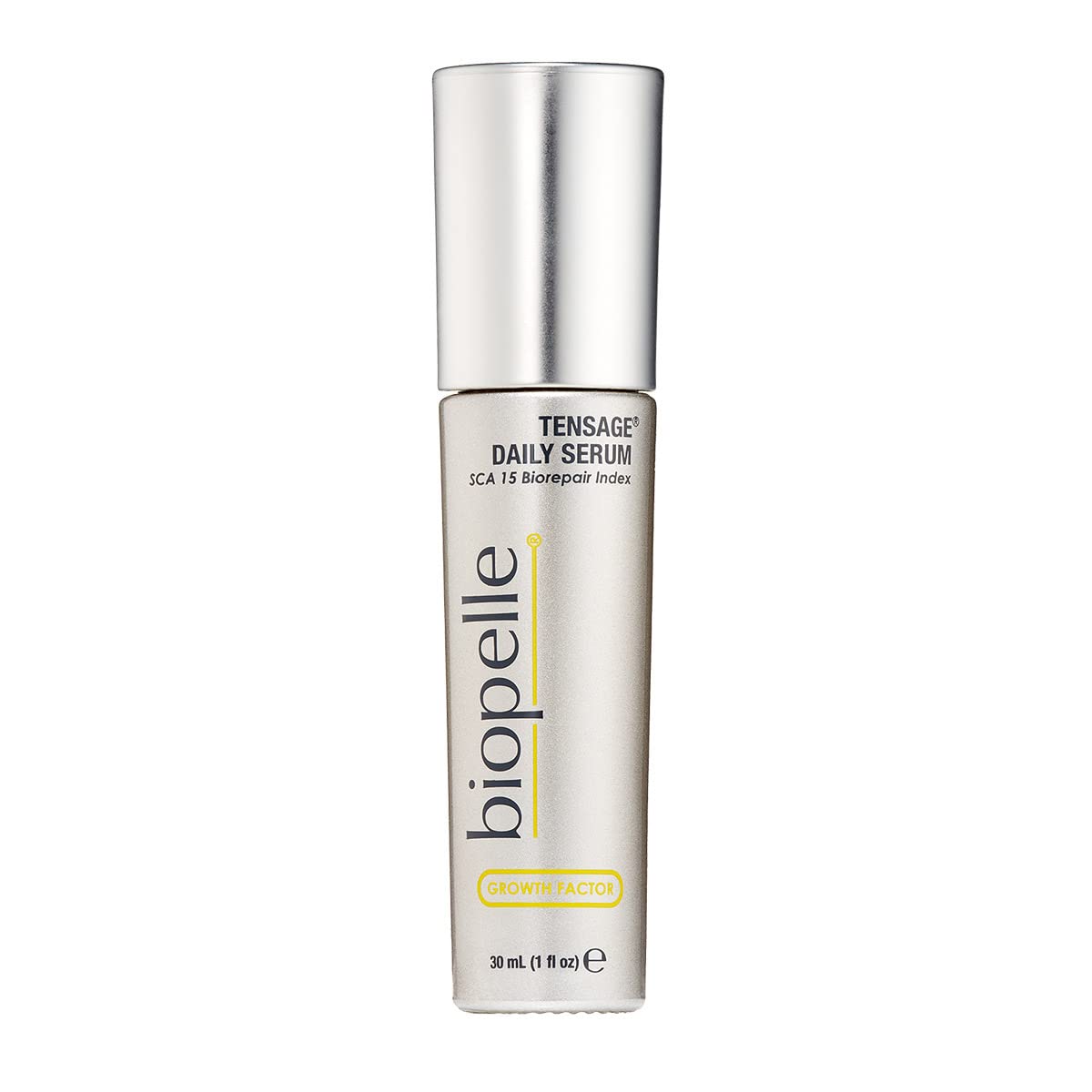 biopelle tensage front packaging showing bottle and label, clear product benefit visibility